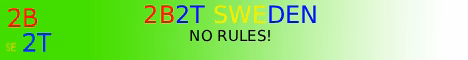 2B2T Sweden banner 2B2T Sweden Minecraft server banner