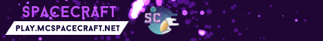 SpaceCraft banner SpaceCraft Minecraft server banner