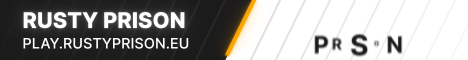 Rusty Prison banner Rusty Prison Minecraft server banner