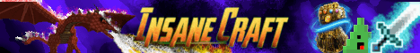 InsaneCraft banner InsaneCraft Minecraft server banner