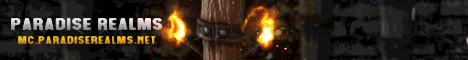 Paradise Realms banner Paradise Realms Minecraft server banner
