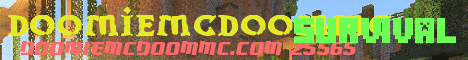 DoomieMcDoomMC banner DoomieMcDoomMC Minecraft server banner