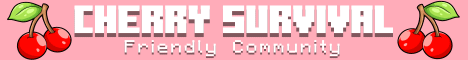 Cherry Survival banner Cherry Survival Minecraft server banner