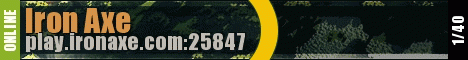 Iron Axe banner Iron Axe Minecraft server banner