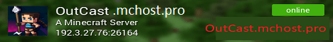 OutCast banner OutCast Minecraft server banner