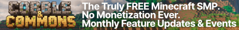 Cobble & Commons banner Cobble & Commons Minecraft server banner