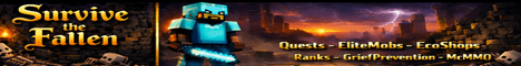 Survive the Fallen banner Survive the Fallen Minecraft server banner