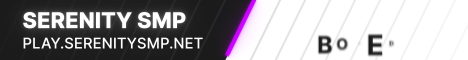 Serenity SMP banner Serenity SMP Minecraft server banner