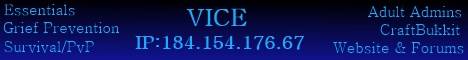 VICE banner VICE Minecraft server banner