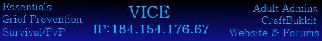 VICE banner VICE Minecraft server banner