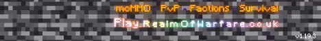 Realm Of Warfare banner Realm Of Warfare Minecraft server banner