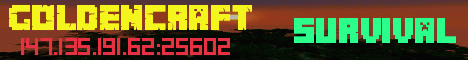 Goldencraft banner Goldencraft Minecraft server banner