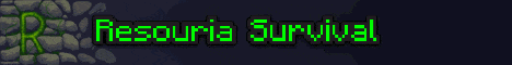 Resouria Survival banner Resouria Survival Minecraft server banner