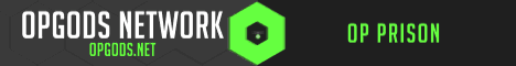 OPGods banner OPGods Minecraft server banner