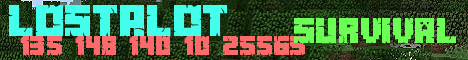 LostALot banner LostALot Minecraft server banner