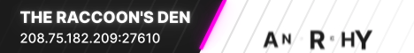 The Raccoons Den banner The Raccoons Den Minecraft server banner