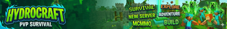HydroCraft banner HydroCraft Minecraft server banner