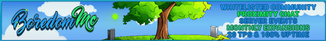 Boredom MC banner Boredom MC Minecraft server banner