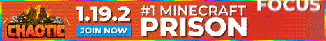 ChaoticPrison banner ChaoticPrison Minecraft server banner