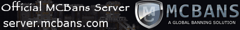 Official MCBans Server banner Official MCBans Server Minecraft server banner