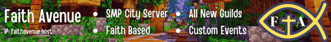 FaithAvenue banner FaithAvenue Minecraft server banner