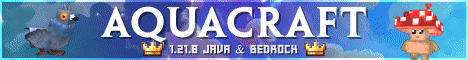 AquaCraft banner AquaCraft Minecraft server banner