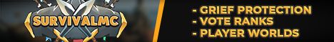 SurvivalMC banner SurvivalMC Minecraft server banner