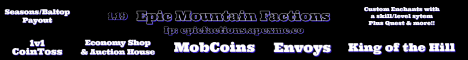 Epic Mountain Factions banner Epic Mountain Factions Minecraft server banner
