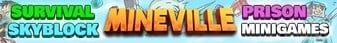 MineVille banner MineVille Minecraft server banner