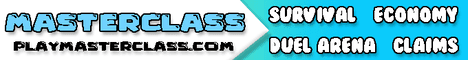 Masterclass banner Masterclass Minecraft server banner