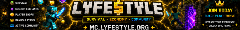 LyfeStyle Survival banner LyfeStyle Survival Minecraft server banner