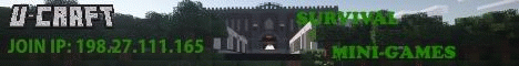 U-Craft banner U-Craft Minecraft server banner