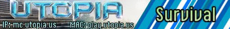 Utopia banner Utopia Minecraft server banner