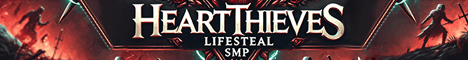 HeartThieves LifeSteal SMP banner HeartThieves LifeSteal SMP Minecraft server banner