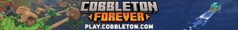 Cobbleton Forever banner Cobbleton Forever Minecraft server banner