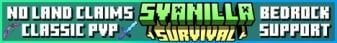 sVanilla Survival banner sVanilla Survival Minecraft server banner