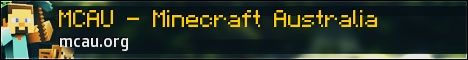 MCAU banner MCAU Minecraft server banner