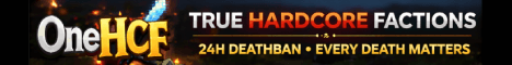 OneHCF banner OneHCF Minecraft server banner