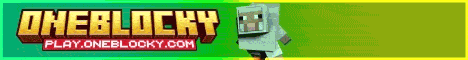 Oneblocky banner Oneblocky Minecraft server banner