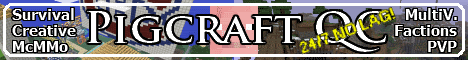 Pigcraft QC banner Pigcraft QC Minecraft server banner