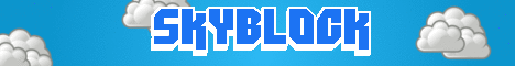Skyblock banner Skyblock Minecraft server banner