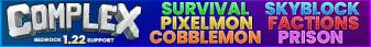 Complex Gaming banner Complex Gaming Minecraft server banner
