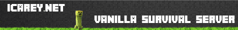 iCarey.net Survival banner iCarey.net Survival Minecraft server banner