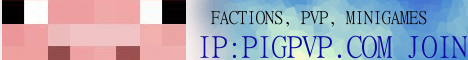 Pig Network banner Pig Network Minecraft server banner