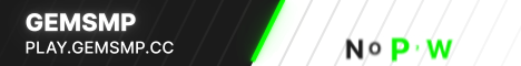 GemSMP banner GemSMP Minecraft server banner