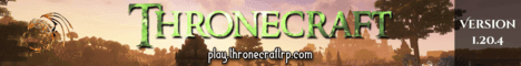 Thronecraft Legends banner Thronecraft Legends Minecraft server banner