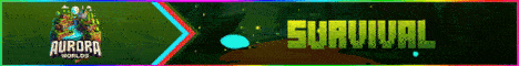 Aurora Worlds banner Aurora Worlds Minecraft server banner