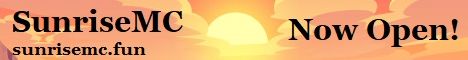 Sunrise SMP banner Sunrise SMP Minecraft server banner