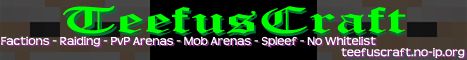 TeefusCraft banner TeefusCraft Minecraft server banner