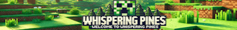 Whispering Pines banner Whispering Pines Minecraft server banner